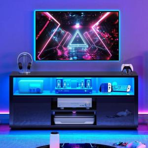 imageYITAHOME White Wall Unit Entertainment Center Modern TV Stand for 65 Inch TV Tall TV Stand with Power Outlets ampamp Adjustable Storage Cabinet High Gloss Media Console Table for Living Room WhiteBlack