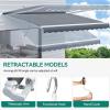 imageYITAHOME 10 x 8 Patio Retractable Awning Manual Retractable Outdoor Awning Sun Shade Shelter wManual Crank Handle for Deck Backyard Balcony Garden