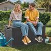 imageYITAHOME 100 Gallon Large Deck Box Outdoor Resin Storage Boxes for Patio Furniture Outdoor Cushions Garden Tools Water Resistant and LockableBlack