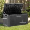 imageYITAHOME 100 Gallon Large Deck Box Outdoor Resin Storage Boxes for Patio Furniture Outdoor Cushions Garden Tools Water Resistant and LockableBlack