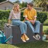 imageYITAHOME 100 Gallon Large Deck Box Outdoor Resin Storage Boxes for Patio Furniture Outdoor Cushions Garden Tools Water Resistant and LockableDark Gray