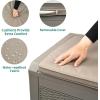 imageYITAHOME 100 Gallon Large Resin Deck Box Outdoor Storage with Cushion for Patio FurnitureOutdoor CushionsGarden and Pool SuppliesWaterproofLockableLight Brown