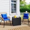 imageYITAHOME 100 Gallon Outdoor Storage Box Large Water Resistant Resin Deck Box Indoor Outdoor Lockable Storage Container for Patio Garden Cushions Tools Equipment TaupeBlack