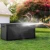 imageYITAHOME 100 Gallon Outdoor Storage Box Large Water Resistant Resin Deck Box Indoor Outdoor Lockable Storage Container for Patio Garden Cushions Tools Equipment TaupeBlack