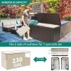imageYITAHOME 100 Gallon Outdoor Storage Box Large Water Resistant Resin Deck Box Indoor Outdoor Lockable Storage Container for Patio Garden Cushions Tools Equipment TaupeDark Brown