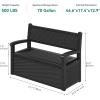imageYITAHOME 100 Gallon Outdoor Storage Box Large Water Resistant Resin Deck Box Indoor Outdoor Lockable Storage Container for Patio Garden Cushions Tools Equipment TaupeBlack