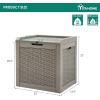 imageYITAHOME 100 Gallon Outdoor Storage Box Large Water Resistant Resin Deck Box Indoor Outdoor Lockable Storage Container for Patio Garden Cushions Tools Equipment TaupeBrown