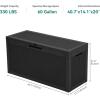 imageYITAHOME 100 Gallon Outdoor Storage Box Large Water Resistant Resin Deck Box Indoor Outdoor Lockable Storage Container for Patio Garden Cushions Tools Equipment TaupeBlack
