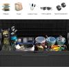 imageYITAHOME 100 Gallon Outdoor Storage Box Large Water Resistant Resin Deck Box Indoor Outdoor Lockable Storage Container for Patio Garden Cushions Tools Equipment TaupeBlack