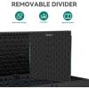 imageYITAHOME 100 Gallon Outdoor Storage Box Large Water Resistant Resin Deck Box Indoor Outdoor Lockable Storage Container for Patio Garden Cushions Tools Equipment TaupeGrayishBlack