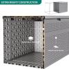 imageYITAHOME 100 Gallon Outdoor Storage Box Large Water Resistant Resin Deck Box Indoor Outdoor Lockable Storage Container for Patio Garden Cushions Tools Equipment TaupeLight Gray