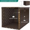 imageYITAHOME 100 Gallon Outdoor Storage Box Large Water Resistant Resin Deck Box Indoor Outdoor Lockable Storage Container for Patio Garden Cushions Tools Equipment TaupeDark Brown