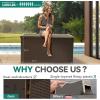 imageYITAHOME 100 Gallon Outdoor Storage Box Large Water Resistant Resin Deck Box Indoor Outdoor Lockable Storage Container for Patio Garden Cushions Tools Equipment TaupeDark Brown