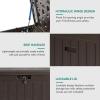 imageYITAHOME 100 Gallon Outdoor Storage Box Large Water Resistant Resin Deck Box Indoor Outdoor Lockable Storage Container for Patio Garden Cushions Tools Equipment TaupeDark Brown