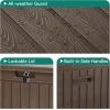 imageYITAHOME 100 Gallon Outdoor Storage Box Large Water Resistant Resin Deck Box Indoor Outdoor Lockable Storage Container for Patio Garden Cushions Tools Equipment TaupeBrown