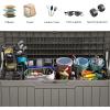 imageYITAHOME 100 Gallon Outdoor Storage Box Large Water Resistant Resin Deck Box Indoor Outdoor Lockable Storage Container for Patio Garden Cushions Tools Equipment TaupeTaupe