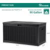 imageYITAHOME 100 Gallon Outdoor Storage Box Large Water Resistant Resin Deck Box Indoor Outdoor Lockable Storage Container for Patio Garden Cushions Tools Equipment TaupeBlack