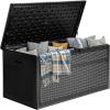 imageYITAHOME 100 Gallon Outdoor Storage Box Large Water Resistant Resin Deck Box Indoor Outdoor Lockable Storage Container for Patio Garden Cushions Tools Equipment TaupeBlack