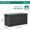 imageYITAHOME 100 Gallon Outdoor Storage Box Large Water Resistant Resin Deck Box Indoor Outdoor Lockable Storage Container for Patio Garden Cushions Tools Equipment TaupeDark Gray