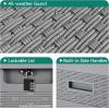 imageYITAHOME 100 Gallon Outdoor Storage Box Large Water Resistant Resin Deck Box Indoor Outdoor Lockable Storage Container for Patio Garden Cushions Tools Equipment TaupeLight Gray