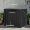 imageYITAHOME 100 Gallon Outdoor Storage Box Large Water Resistant Resin Deck Box Indoor Outdoor Lockable Storage Container for Patio Garden Cushions Tools Equipment TaupeBlack