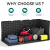 imageYITAHOME 100 Gallon Outdoor Storage Box Large Water Resistant Resin Deck Box Indoor Outdoor Lockable Storage Container for Patio Garden Cushions Tools Equipment TaupeBlack