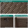 imageYITAHOME 100 Gallon Outdoor Storage Box Large Water Resistant Resin Deck Box Indoor Outdoor Lockable Storage Container for Patio Garden Cushions Tools Equipment TaupeDark Brown