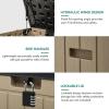 imageYITAHOME 100 Gallon Outdoor Storage Box Large Water Resistant Resin Deck Box Indoor Outdoor Lockable Storage Container for Patio Garden Cushions Tools Equipment TaupeBlackBrown