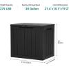 imageYITAHOME 100 Gallon Outdoor Storage Box Large Water Resistant Resin Deck Box Indoor Outdoor Lockable Storage Container for Patio Garden Cushions Tools Equipment TaupeBlack