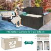 imageYITAHOME 100 Gallon Outdoor Storage Box Large Water Resistant Resin Deck Box Indoor Outdoor Lockable Storage Container for Patio Garden Cushions Tools Equipment TaupeLight Brown