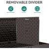 imageYITAHOME 100 Gallon Outdoor Storage Box Large Water Resistant Resin Deck Box Indoor Outdoor Lockable Storage Container for Patio Garden Cushions Tools Equipment TaupeBrown