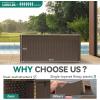 imageYITAHOME 100 Gallon Outdoor Storage Box Large Water Resistant Resin Deck Box Indoor Outdoor Lockable Storage Container for Patio Garden Cushions Tools Equipment TaupeBrown