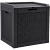 imageYITAHOME 100 Gallon Outdoor Storage Box Large Water Resistant Resin Deck Box Indoor Outdoor Lockable Storage Container for Patio Garden Cushions Tools Equipment TaupeBlack