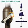 imageYITAHOME 10FT Patio Umbrella Push Button Tilt and Crank Adjustment Market Table Umbrella 8 Sturdy Ribs Aluminum Outdoor Umbrella UV Resistant for Garden Deck Beach Khaki Not Base IncludedNavy Blue