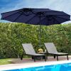 imageYITAHOME 10FT Patio Umbrella Push Button Tilt and Crank Adjustment Market Table Umbrella 8 Sturdy Ribs Aluminum Outdoor Umbrella UV Resistant for Garden Deck Beach Khaki Not Base IncludedNavy Blue
