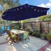 imageYITAHOME 10FT Patio Umbrella Push Button Tilt and Crank Adjustment Market Table Umbrella 8 Sturdy Ribs Aluminum Outdoor Umbrella UV Resistant for Garden Deck Beach Khaki Not Base IncludedNavy Blue