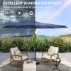 imageYITAHOME 10FT Patio Umbrella Push Button Tilt and Crank Adjustment Market Table Umbrella 8 Sturdy Ribs Aluminum Outdoor Umbrella UV Resistant for Garden Deck Beach Khaki Not Base IncludedNavy Blue