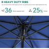 imageYITAHOME 10FT Patio Umbrella Push Button Tilt and Crank Adjustment Market Table Umbrella 8 Sturdy Ribs Aluminum Outdoor Umbrella UV Resistant for Garden Deck Beach Khaki Not Base IncludedNavy Blue