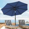 imageYITAHOME 10FT Patio Umbrella Push Button Tilt and Crank Adjustment Market Table Umbrella 8 Sturdy Ribs Aluminum Outdoor Umbrella UV Resistant for Garden Deck Beach Khaki Not Base IncludedNavy Blue