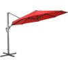 imageYITAHOME 10FT Patio Umbrella Push Button Tilt and Crank Adjustment Market Table Umbrella 8 Sturdy Ribs Aluminum Outdoor Umbrella UV Resistant for Garden Deck Beach Khaki Not Base IncludedClaretred
