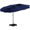 imageYITAHOME 10FT Patio Umbrella Push Button Tilt and Crank Adjustment Market Table Umbrella 8 Sturdy Ribs Aluminum Outdoor Umbrella UV Resistant for Garden Deck Beach Khaki Not Base IncludedNavy Blue