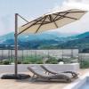imageYITAHOME 10FT Patio Umbrella Push Button Tilt and Crank Adjustment Market Table Umbrella 8 Sturdy Ribs Aluminum Outdoor Umbrella UV Resistant for Garden Deck Beach Khaki Not Base IncludedBeige