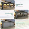 imageYITAHOME 10x12ft Hardtop Gazebo with Nettings and Curtains Heavy Duty Double Roof Galvanized Steel Outdoor Combined of Vertical Stripes Roof for Patio Backyard Deck Lawns GrayGray