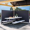 imageYITAHOME 118X 71 Retractable Side Awning Folding Privacy Screen Privacy Fence Waterproof UVResistant Privacy Awning Outdoor for Garden Deck Patio Pools Balcony Gray