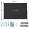 imageYITAHOME 118X 71 Retractable Side Awning Privacy Screen Privacy Fence Waterproof UVResistant Awning Outdoor for Garden Deck Patio Pools Balcony Black