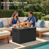 imageYITAHOME 120 Gallon Outdoor Storage Deck Box Large Resin Patio Storage for Outdoor Pillows Garden Tools and PoolSupplies Waterproof Lockable BlackBlack