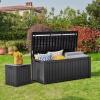 imageYITAHOME 120 Gallon Outdoor Storage Deck Box Large Resin Patio Storage for Outdoor Pillows Garden Tools and PoolSupplies Waterproof Lockable BlackBlack