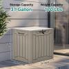 imageYITAHOME 120 Gallon Outdoor Storage Deck Box Large Resin Patio Storage for Outdoor Pillows Garden Tools and PoolSupplies Waterproof Lockable BlackTaupe