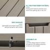 imageYITAHOME 120 Gallon Outdoor Storage Deck Box Large Resin Patio Storage for Outdoor Pillows Garden Tools and PoolSupplies Waterproof Lockable BlackTaupe
