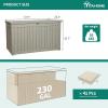 imageYITAHOME 120 Gallon Outdoor Storage Deck Box Large Resin Patio Storage for Outdoor Pillows Garden Tools and PoolSupplies Waterproof Lockable BlackTaupe